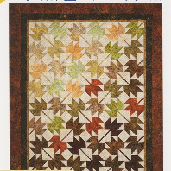 Fall, Leaves, Fall Quilt Pattern, Cozy Quilt Designs, Daniela Stout, StartingStitches, 5 Sizes, Fat Quarters Anonymous Pattern