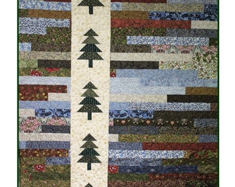 Into the Forest Quilt Pattern, Creek Side Stitches, #305, StartingStitches, Evergreen Trees, Woods, Jelly Roll Quilt, Jelly Roll Pattern