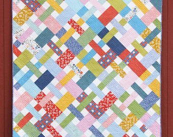 Picnic Quilt Pattern, Cluck Cluck Sew, #199, StartingStitches, Sewing, Quilting, Six Different Sizes, Fat Quarter Quilt, Fat Quarter Pattern