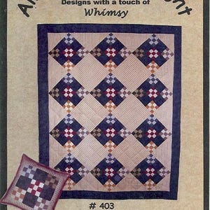 Ballpark Nine Patch Quilt & Pillow Pattern, All Through the Night, StartingStitches, Sewing, Quilting, Folk Art