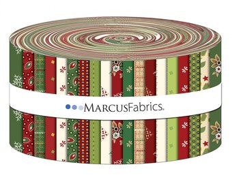 Yesteryear Yuletide Jelly Roll, Marcus Fabrics, Sheryl Johnson, StartingStitches, 2.5" fabric strips, 100% Cotton, Quilting, Precuts, PICS