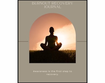 Burnout Recovery Journal | Reset, Stress Management and Self-Care Planner | Printable and Editable PDF