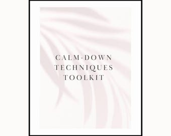 Calm-Down Techniques Toolkit| Printable and Editable PDF | Breathing, Grounding and Anxiety Relief Tools