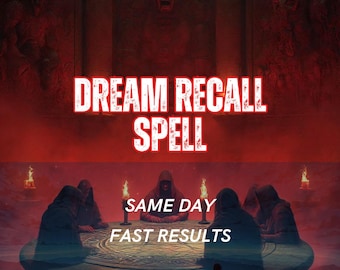 Dream Recall Spell | Remember Dreams & Subconscious Insight Ritual |Night Awareness Memory Alignment | Same Day Casting | Personalized Spell