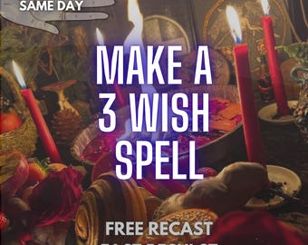 Make a Wish Spell | Manifest Three Desires | Same Day Powerful Wish Activation for Dream Fulfillment | Digital Spell