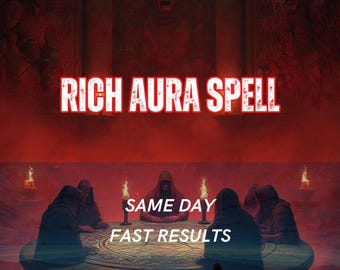 Rich Aura Spell | Wealth Frequency & Abundance Energy Alignment Ritual | Luxury Mindset  Money Magnet Aura | Same Day Casting | Personalized