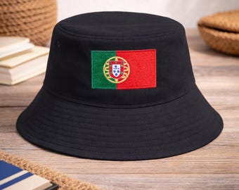 Portugal Fußball Eimer Hut, Retro Futbol Fan Hut, Unisex Spieltag Streetwear WM Geschenk