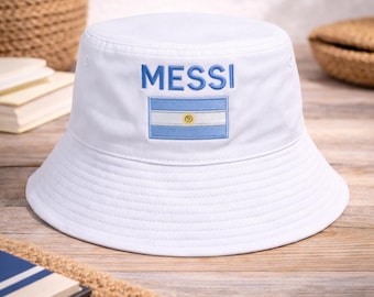 Argentinien Retro Fußball Eimer Hut, Futbol Fan Hut, Unisex Spieltag Streetwear WM Geschenk