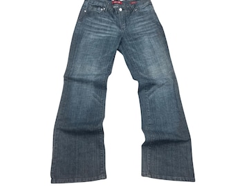 Vintage 7 For All Mankind Bootcut Jeans - Bootcut Med Mellanhög Midja Autentiska 90-/00-talsdenim