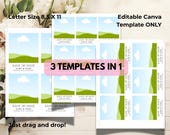 Editable Save the Date Template | DIY Wedding Magnet, Card (Canva Download)