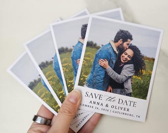 Bewerkbare save-the-date-sjabloon | DIY-trouwmagneet, kaart (canvadownload)
