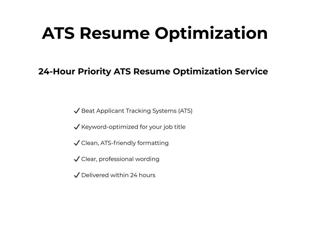 24 Hour ATS Cover Letter Writing Professional Custom Job Application ...
