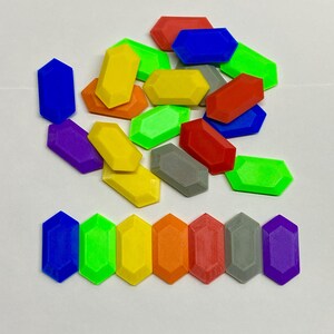 Handmade Legend of Zelda Inspired Rupees 3D Printed Cosplay Props, Collectibles, Gamer Gift