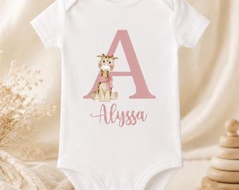 Custom Baby Bodysuit with Initial & Name | Personalized Baby Outfit