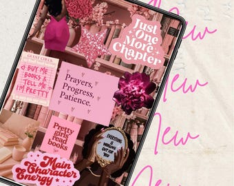 Inserto para Kindle con temática rosa / Kindle de 7 pulgadas (descarga digital)