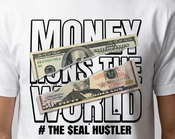 Pengar styr världen PNG, dollarseddel streetwear-design (digital nedladdning)