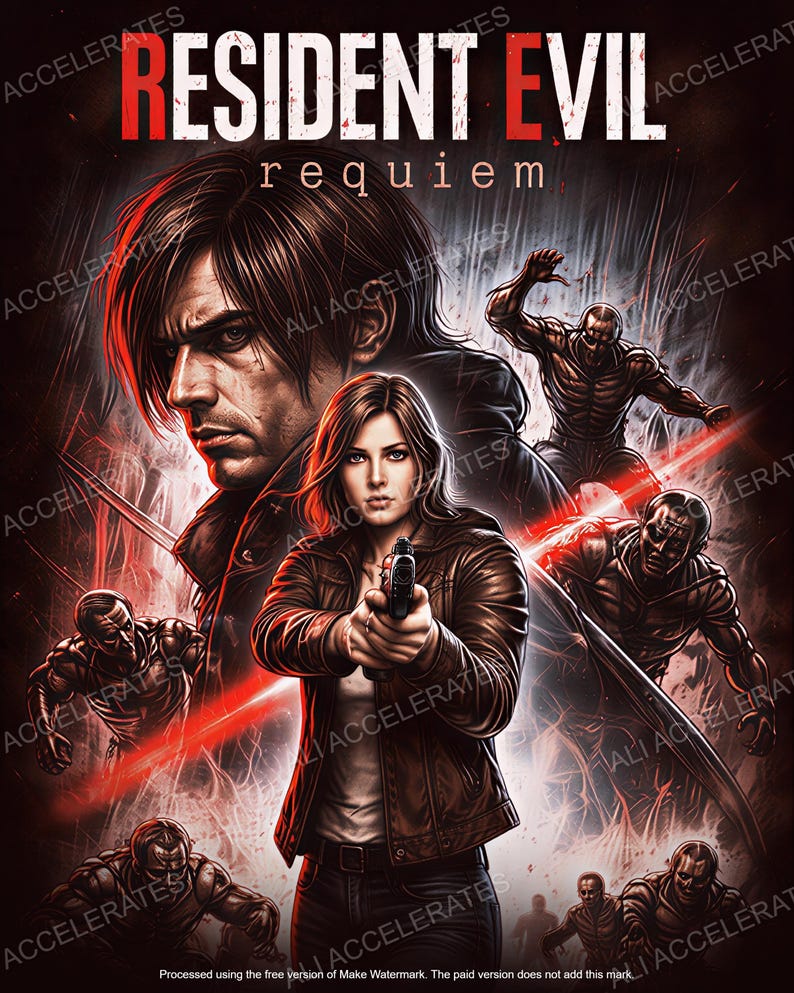 Resident Evil Requiem PNG | Zombie Survival Horror Gamer Art (Digital Download) image 4