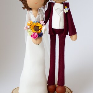 personalized wooden wedding figures image 4