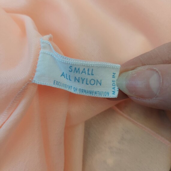 Sheer Pale Orange Short Nightgown - Small - image 7