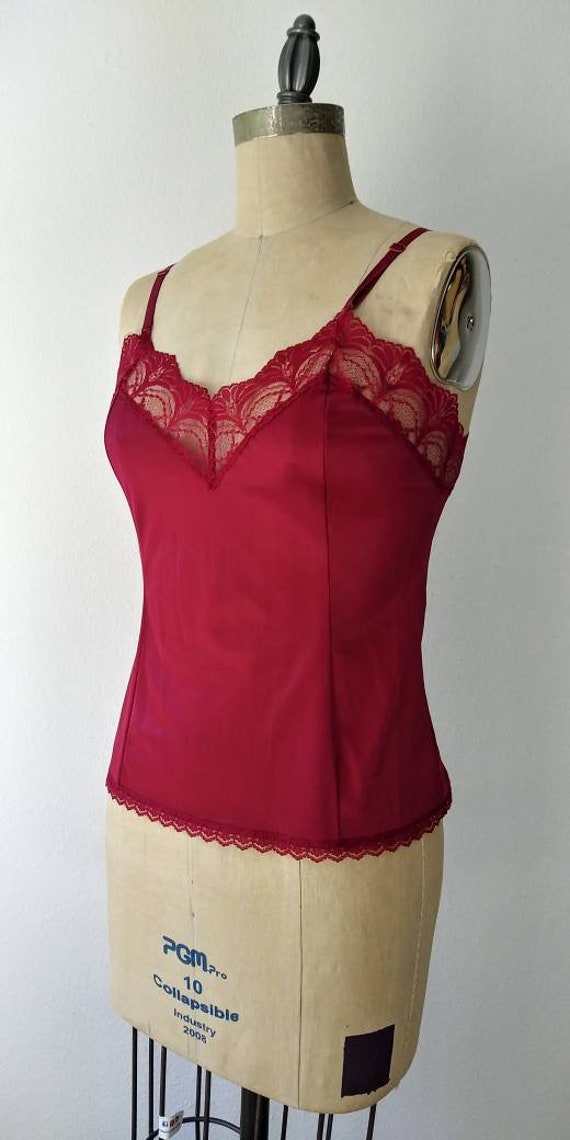 Cranberry Red Camisole - 34 Bust - image 2