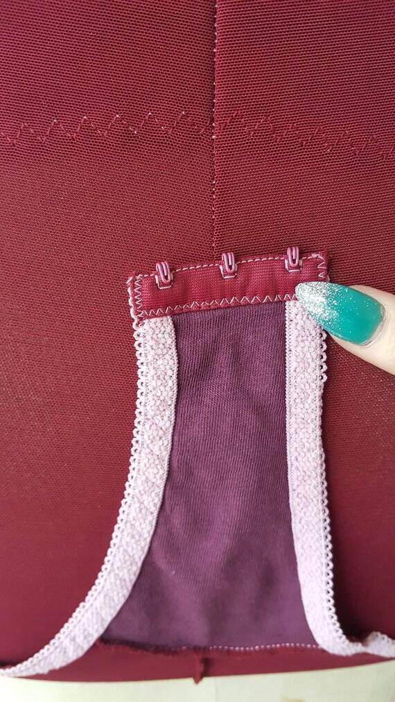 Dark Red Suspender Body Shaper - 36 - image 5