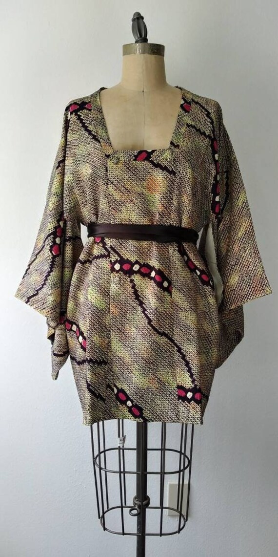 Colorful Shibori Michiyuki - Travel Coat - image 9