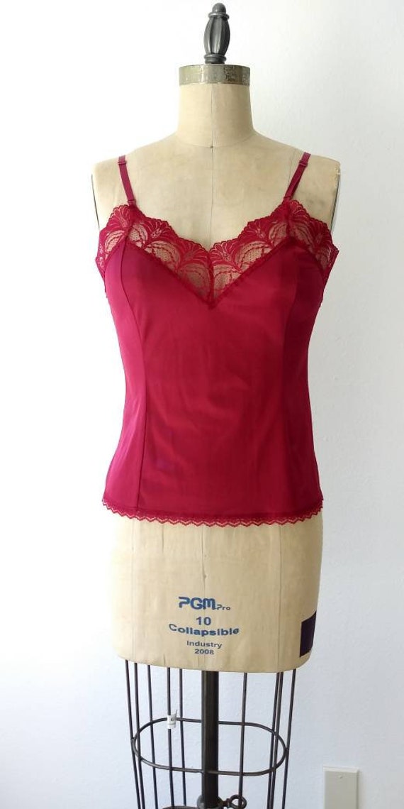 Cranberry Red Camisole - 34 Bust - image 1