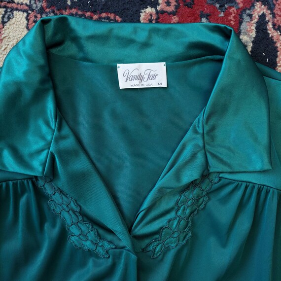 Deep Emerald Lightweight Nylon Button Up Robe by … - image 5