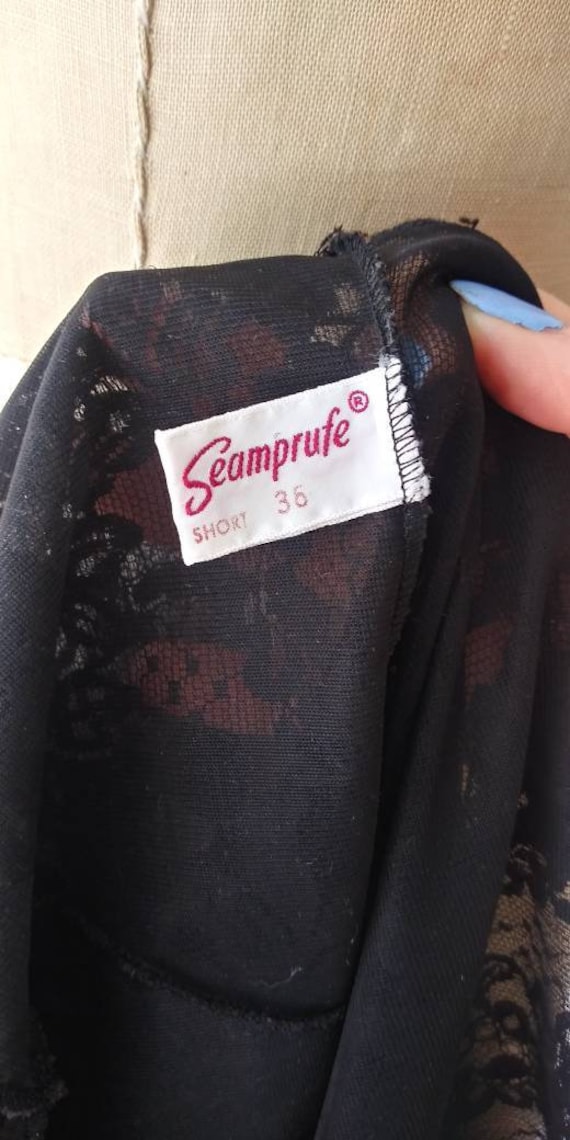 Vamp Black Lace Full Slip by Seamprufe - 36 - image 7