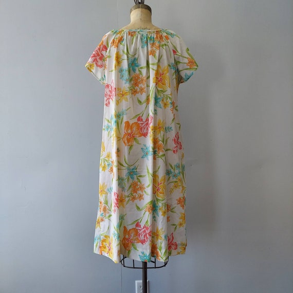 Bright Floral Snap Button Sleep Dress - image 4