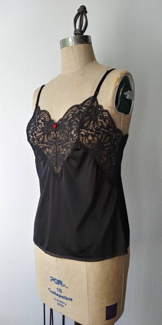 Black Cami with Black Lace Bust - 34 - image 2