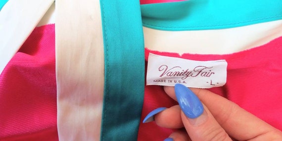 Bright Raspberry Long Nightgown Set by Vanity Fai… - image 9