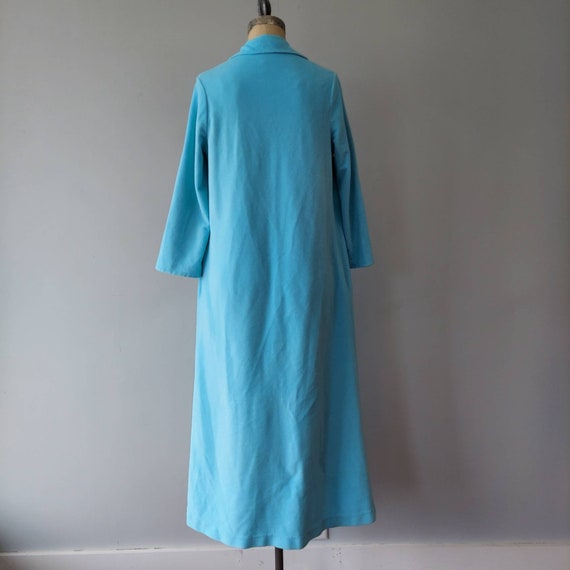 Light Blue Zip Up Fleece Day Robe by Vanity Fair … - image 5