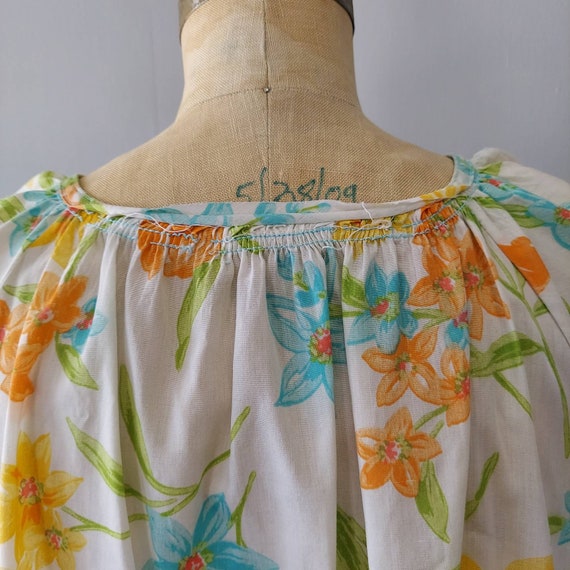 Bright Floral Snap Button Sleep Dress - image 5
