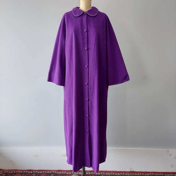 Long Purple House Coat by Vassarette - image 1