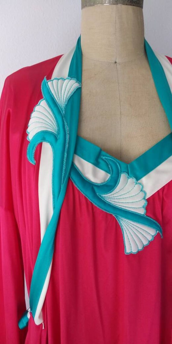 Bright Raspberry Long Nightgown Set by Vanity Fai… - image 5