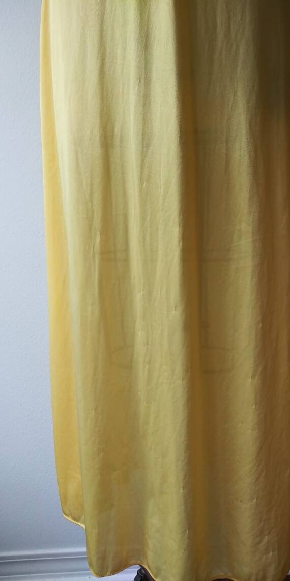 Bright Yellow Long Nightgown with Orange Flowers … - image 7