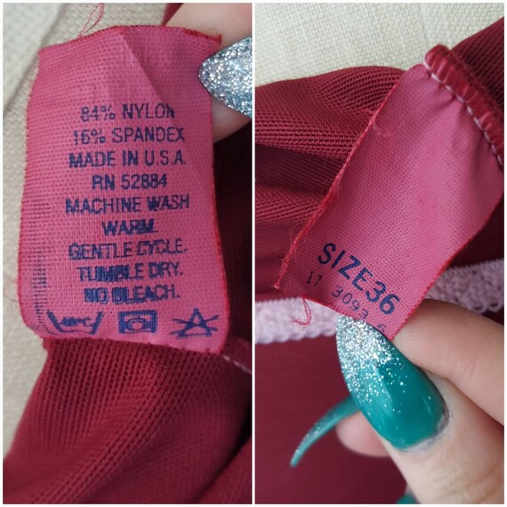 Dark Red Suspender Body Shaper - 36 - image 6