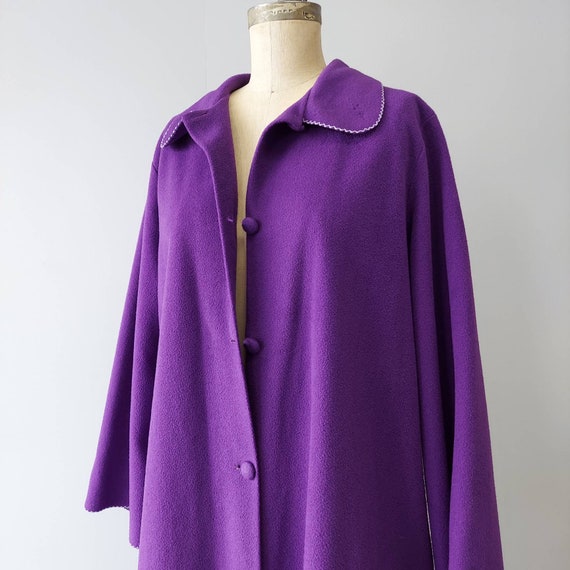 Long Purple House Coat by Vassarette - image 3