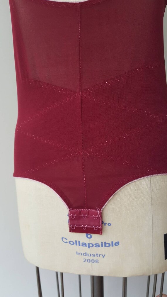 Dark Red Suspender Body Shaper - 36 - image 4