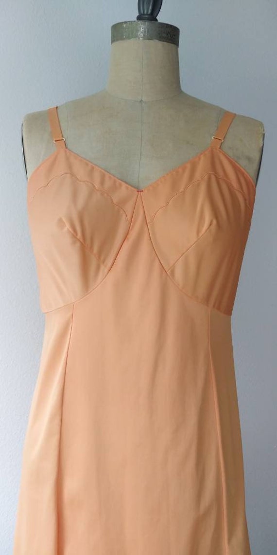 Orange Sherbet Full Slip - 36 Bust - image 3