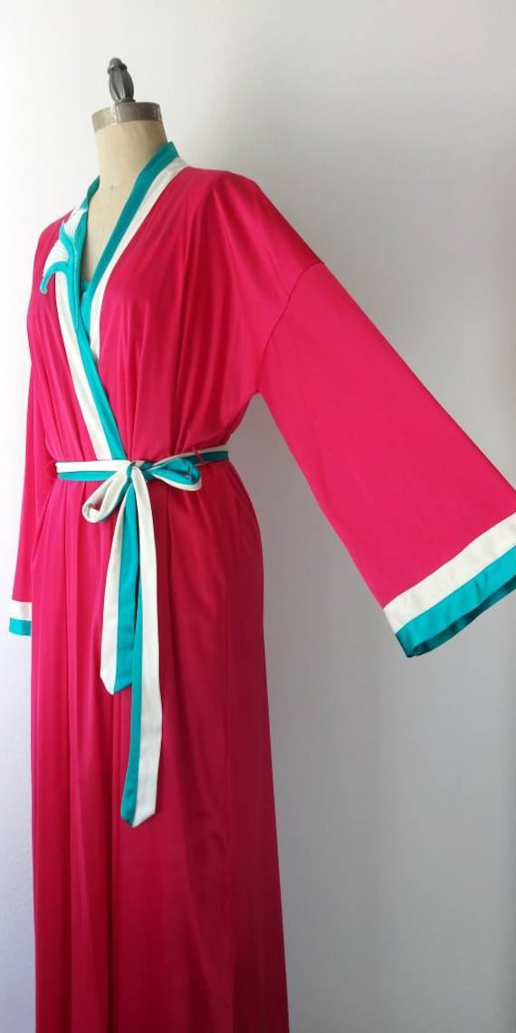 Bright Raspberry Long Nightgown Set by Vanity Fai… - image 2