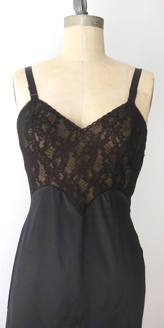 Vamp Black Lace Full Slip by Seamprufe - 36 - image 6