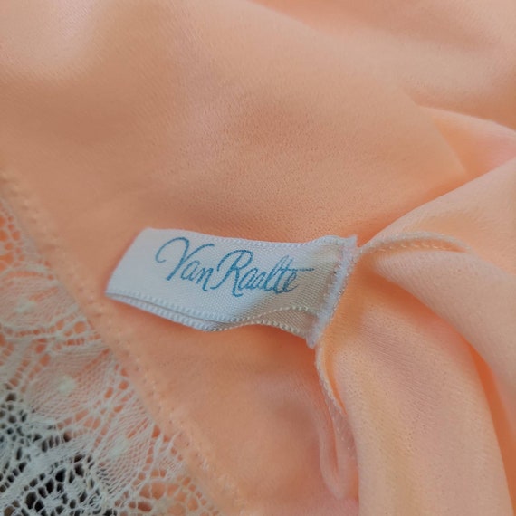 Sheer Pale Orange Short Nightgown - Small - image 3