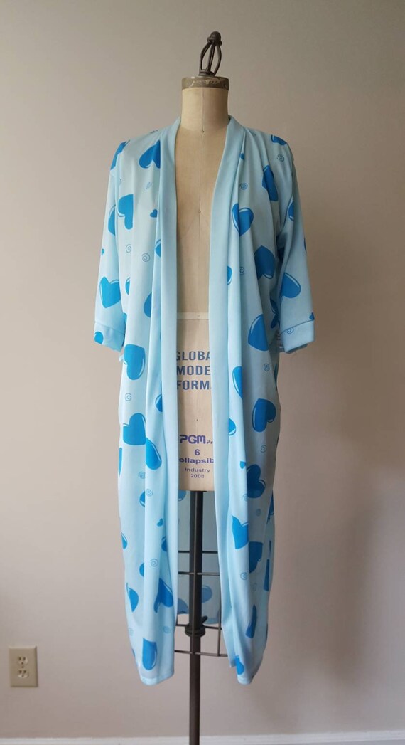 Sindrella Blue Heart Short Robe - Medium - image 1