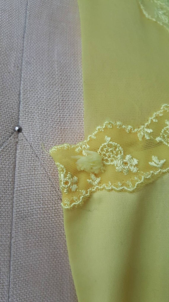 Bright Yellow Full Robe with Pineapple Lace - image 5