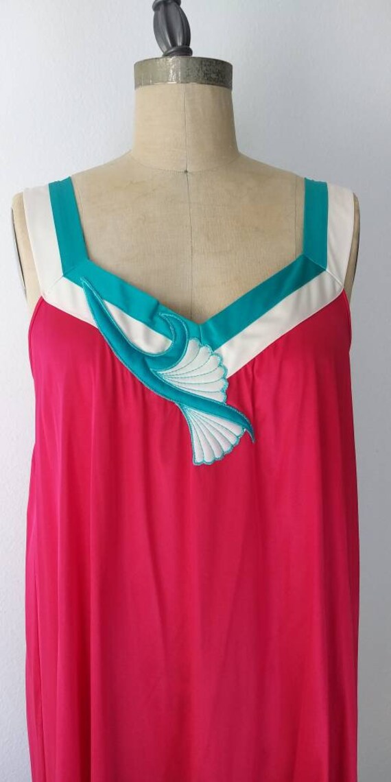 Bright Raspberry Long Nightgown Set by Vanity Fai… - image 6