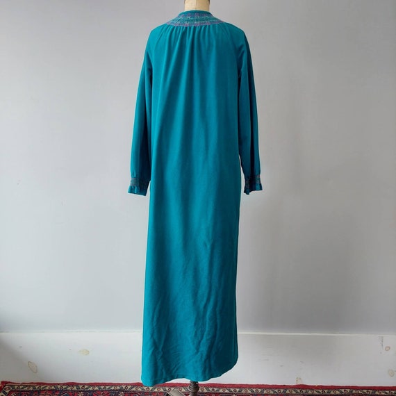 Teal Green Fleece Zip Up Robe by Vanity Fair - image 5