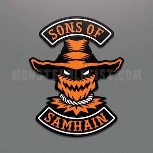 Sons Of Samhain scarecrow motorcycle club Halloween sticker | Scarecrow | Halloween |