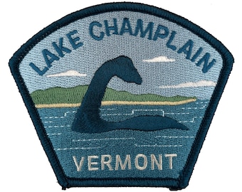 Lake Champlain, Vermont Travel Patch | Champ | cryptozoology | cryptid cryptozoology monster